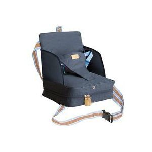 roba 1949N Boosterstoel, mobiel opblaasbaar kinderzitje met verhoogde zijdelen, flexibele zitverhoging voor thuis en onderweg,1 Stuk (1er-pakket),Blauw