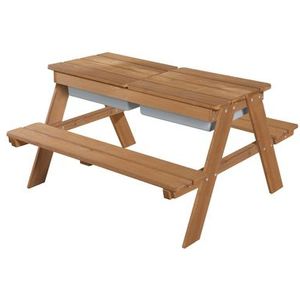 roba® Garten-Kindersitzgruppe Outdoor+, mit Spielwannen, wetterfeste Massivholz, Sitzgarnitur & Matschtisch