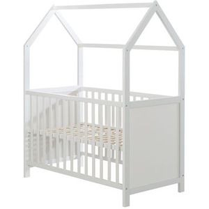 roba Babybed, schaalbaar, 60 x 120 cm, Cododo-bed, converteerbaar tot bank, in hoogte verstelbaar, wit