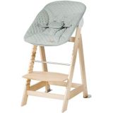 roba Born Up 2-in-1 houten kinderstoel + kantelbare ligstoel roba Style mat groen - vanaf de geboorte - in hoogte verstelbaar - gemakkelijk te reinigen - natuurlijk