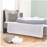 Bettschutzgitter Klipp-Klapp ca. 100 cm, Rausfallschutz klappbar für Babys & Kinder, ca. 50 cm hoch, grau