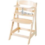 roba Kinderstoel van natuurlijk hout, 2-in-1, Sit Up Flex – in hoogte verstelbaar – van 6 maanden tot 70 kg – anti-kantelbare babystoel met glad oppervlak
