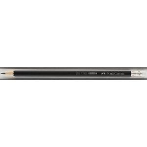 FABER-CASTELL 1112 Bleistifte HB schwarz mit Radierer, 12 St.