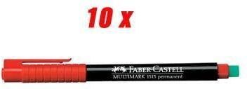 10 FABER-CASTELL MULTIMARK 1513 Folienstifte rot 0,6 mm permanent