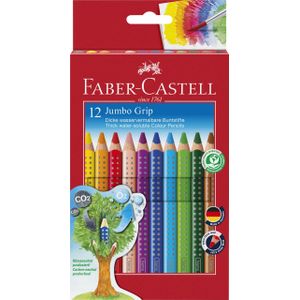 FABER-CASTELL Jumbo GRIP Buntstifte farbsortiert, 12 St.