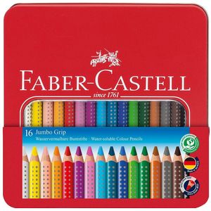 Faber-Castell Buntstifte ""Jumbo Grip"", 16er-Set im Metalletui
