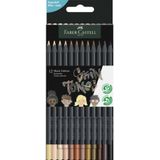 Faber-Castell Kleurpotloden - Black Edition - 12 Stuks - Huidskleurtinten - FC-116414