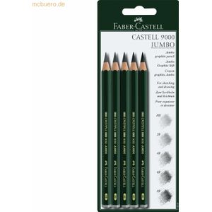Faber-Castell grafietpotloden set - serie 9000 Jumbo - set met 5 hardheden - FC-119397