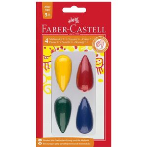 Faber-Castell 120405 druppelkrijt, 4 stuks