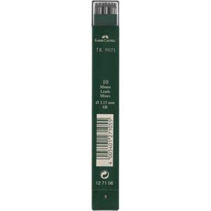 Faber-Castell vulpotlood vulling 3,15 mm 6B (10 vullingen)