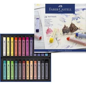 Faber-Castell Pastelkrijt - Creative Studio - Softpastel - 24 Stuks - Assorti Kleuren - FC-128324