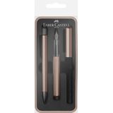 Faber-Castell 140589 Hexo Bronze cadeauset met vulpen M en draaibare balpen B