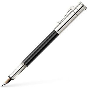 Graf von FABER-CASTELL 145552 Klassieke vulpen van ebbenhout, penpuntbreedte EF
