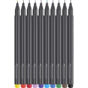 Faber Castell Fineliner Finepen Grip 0,4 mm farbig sortiert 10 Stück i