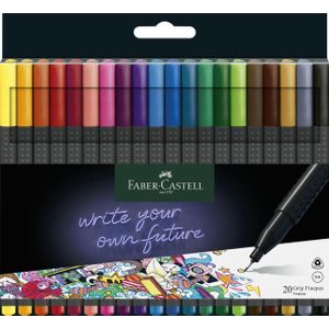 Faber-Castell Fineliner Faber-Castell Grip Fineliner - 0.4 mm - 20er Etui
