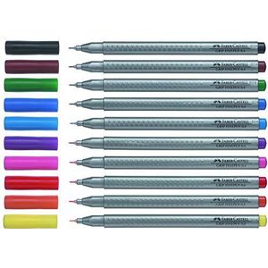 10 x Faber Castell Fineliner Finepen Grip 0,4 mm schwarz