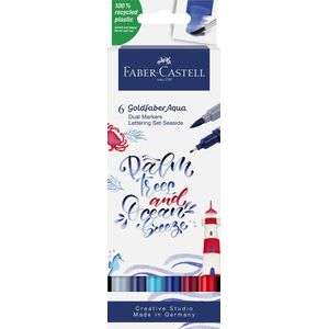 Faber-Castell aquarelmarker duo - Goldfaber - etui 6 stuks - Jungle letteringset - FC-164519