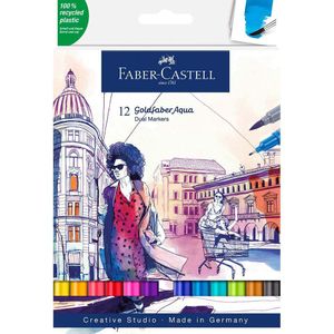 Faber-Castell - Duo aquarelmarker Goldfaber - set 12 stuks - brush / 0,4mm - FC-164612