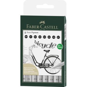 Faber Castell Tintenfeinschreiber Ecco Pigment 0,5/1/2/3/4/5/6/7 schwa