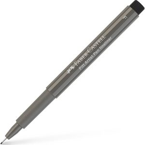 Faber-Castell 167273 - Tekenpen Pitt Artist Pen, fineliner, lijnbreedte F, 0,5 mm, kleur 273, warm grijs IV, 1 stuk