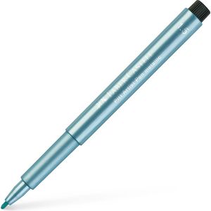 Faber-Castell 10101589 Pitt Artist viltstift, 1,5 mm, metallic, blauw