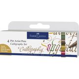 Faber-Castell Tekenstift - Pitt Artist Pen - Kalligrafieset - 4-delig - FC-167505