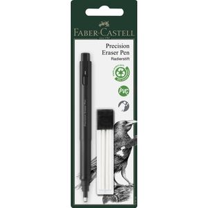 Faber-Castell gumpen - Precision - zwart - inclusief navulgummen - FC-185610