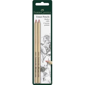 10 x Faber Castell Radierstift Perfection 7056 für Bleistift und Farbs