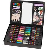 Faber-Castell Uni-ball 186829 Posca Markeerset, etui met 20 stuks, incl. instructies voor 3 doe-het-zelfprojecten