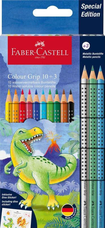 FABER-CASTELL Colour Grip Buntstifte farbsortiert, 13 St.