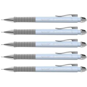 Faber-Castell 205210 Apollo Sky Blue vulpotlood hardheid B vulling 0,7 mm met gom, 5 stuks
