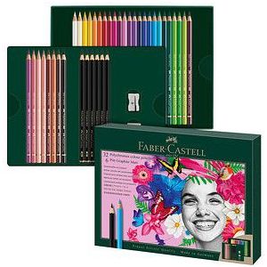 Faber-Castell tekenset - Polychromos en Pitt Grafiet Mat - 40-delig - FC-210053