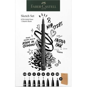 Faber Castell Pitt Artist Pen India ink and Sketchbook Set
