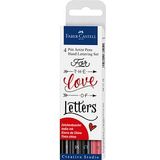Tuschestift Pitt Artist Pen Lettering sortiert VE=4 St&#252;ck Etui