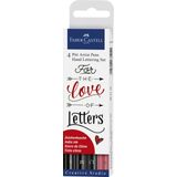 Tuschestift Pitt Artist Pen Lettering sortiert VE=4 St&#252;ck Etui