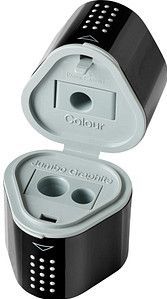 FABER-CASTELL Dosenspitzer dreifach GRIP 2001 schwarz