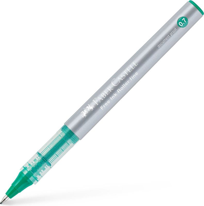 FABER-CASTELL Free Ink Tintenroller grau 0,7 mm, Schreibfarbe: grün, 1 St.