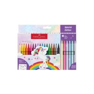 Faber Castell Faber-Castell - Felt-tip pen unicorn 18+6 + stickers (554221)