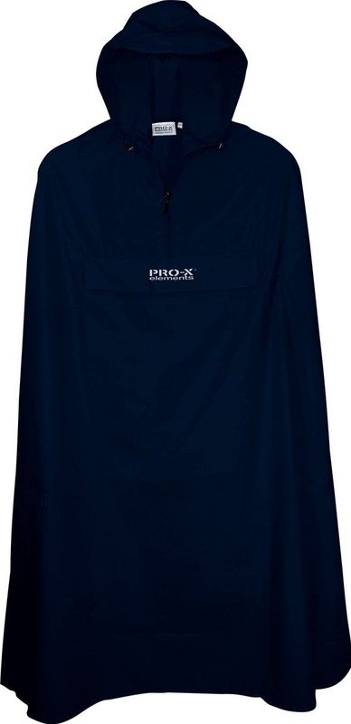 Poncho Paso marine blauw - volwassenen - Xplus - Pro-X Elements - 5000mm Waterdicht - winddicht XS/S