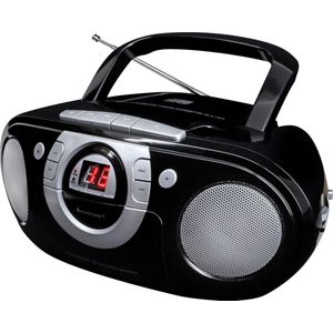 Soundmaster SCD5100SW - Boombox met FM-radio en Cassettespele - Zwart