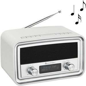 Soundmaster UR190WE - Digitale wekkerradio met DAB+/FM-radio, wit