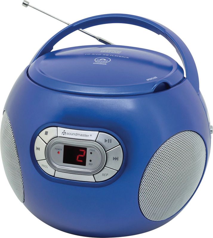 Soundmaster SCD2120BL - Boombox met FM-radio en C - Blauw