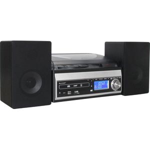 Soundmaster MCD1820SW - Stereo muziekcenter met DAB+/FM-radio, CD, cassette, platenspeler, USB/SD en encoding