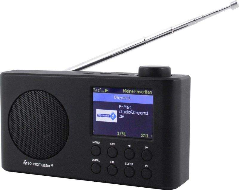 Soundmaster - IR6500SW - Portable Internetradio - Zwart - Ingebouwde Accu