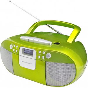 Soundmaster SCD7800GR - Boombox met DAB+/FM-radi - C - MP - USB en Cassettespele - Groen