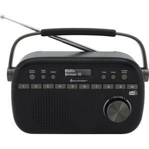 Soundmaster DAB280SW - Draagbare Digitale DAB+/FM-radi - Zwart