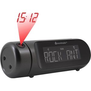 Soundmaster UR6700AN - Digitale DAB+ Wekkerradio - Projectie - Zwart