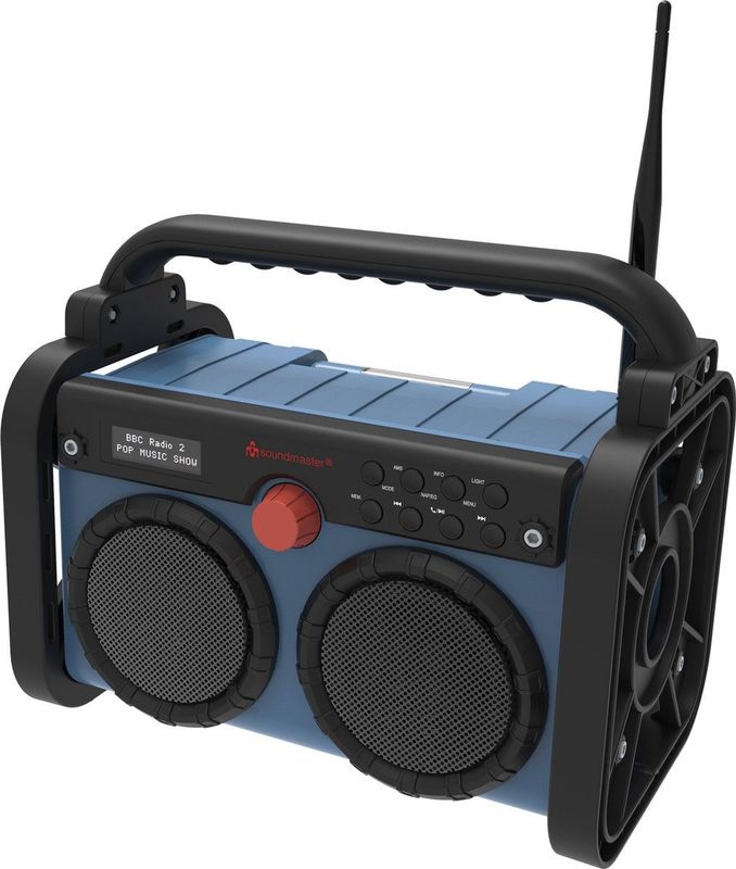 Soundmaster - DAB85BL - Bouwradio - Zwart - Accu en Netstroom