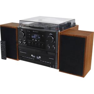 Soundmaster MCD5600BR, Schwarz, Holz, 2 Karten, 10 W, DAB+, FM, PLL, FMV, 3,5 mm, AC