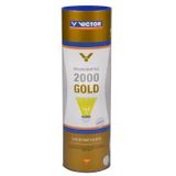 VICTOR Nylon Shuttle 2000 Gold Badminton-stuur, doos met 6 stuks, geel blauw